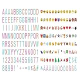 208 color thin font letters ~number ~symbols and emojis for your A4 cinematic lightbox