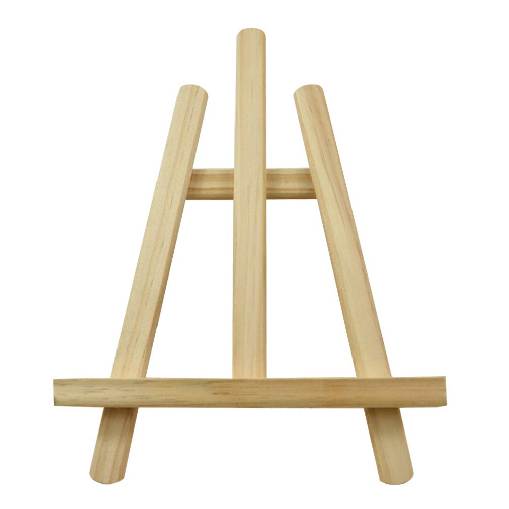 Healifty Wood Picture Frame Easel Plate Stands Holder Display Wooden Tripod Tabletop Display Small Easel for Sketching Painting Frame
