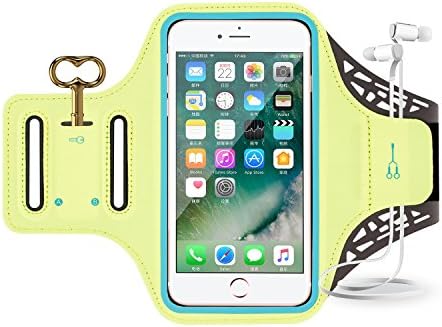 iPhone 7 Armband, Sport Waterproof Running Exercise Gym Fitness Cell Phone Sportband bag with Fingerprint Touch &amp; Key Holder &amp; Card Slot for iPhone 7, 6s 6 5s se Samsung Galaxy S8 S7 S6 LG (Green)