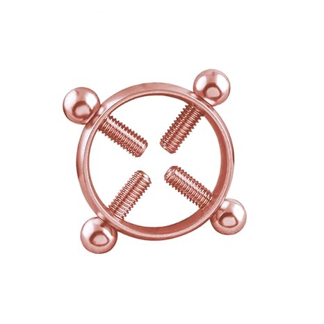 Raybre Art1 STÜCK Nippelringe Piercing Körper Brust Milch Schnalle Schraube runde Frauen Dame Decor, Roségold