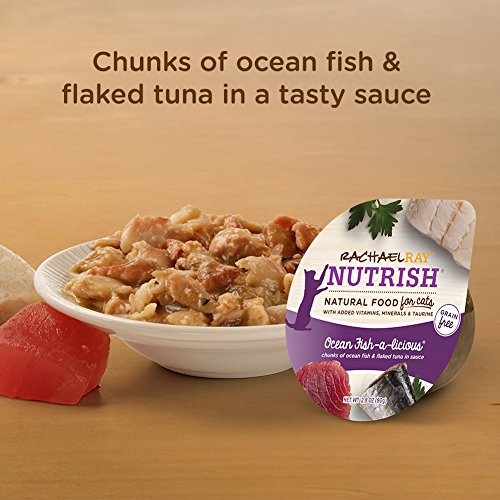 RACHAEL RAY NUTRISH NATURAL WET CAT FOOD, OCEAN FISH-A-LICIOUS RECIPE, 2.8 OUNCE CUP, GRAIN FREE