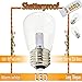 Festival carol Outdoor Waterproof String Light Commercial Hanging Heavy Duty light 1W Warm Shatter-Proof LED Bulbs 48 ft ambiance party lights at wedding deck yard patio(2 Spare Bulbs) Black cable