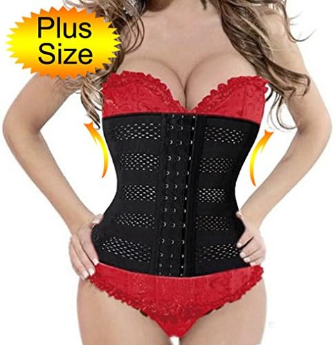 Women Waist Trainer Body Shape Corset Tummy Shapewear Belly Wrap Plus Size (XL, Black)
