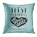 Golee Throw Pillow Cover All Hand Lettering Trust in The Lord with Your Heart New Testament Scripture Modern Decorative Pillow Case Home Decor Square 18x18 Inches Pillowcase