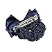 So Beauty Women's Classic Rhinestone Pleated Bowtie Snood Hair Net with French Barrette for Buns Blue