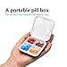 U-Trak Pill Box Alarm Pill Organizer Mini Portable Daily Pill Case with Digital Alarm Clock Reminder for Pills/Vitamin/Supplements Travel Outdoor 4 Compartments Black