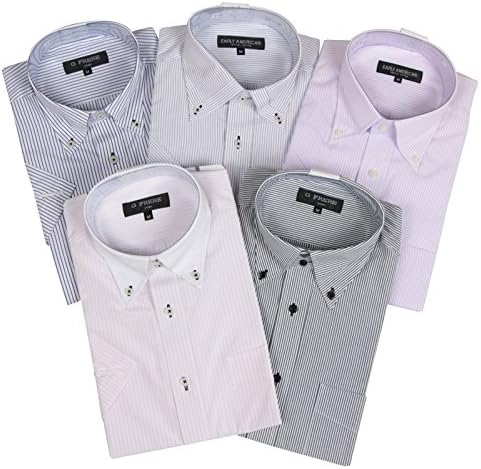 Amazon 複数ブランド Various Brand スタッフ厳選半袖柄物y ワイ シャツ5枚セット L 衿回り41cm 裄丈cm シャツ 通販