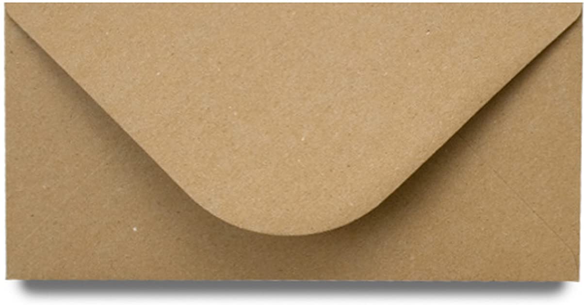 DL (110mm x 220mm) Coloured Envelopes Perfect for Christmas Cards, Greeting Cards, Wedding/Party Invitations, Crafts and Many More - Pack of 15 (Brown Kraft) — image 1