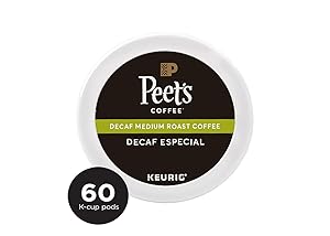 Peet's Coffee Decaf Especial, Medium Roast, 60 Count Single Serve K-Cup Decaffeinated Coffee Pods for Keurig Coffee Maker