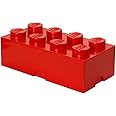 Room Copenhagen, LEGO Brick Box Stackable Storage Containers - Organizational Building Blockss - 19.69 x 9.84 x 7.09 Inches - Brick 8, Bright Red
