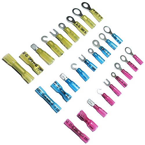 540 PCS Heat Shrink Wire Connectors Kit - Marine Automotive Electrical Insulated Crimp Terminals - Thick Metal, Grade A