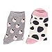 KALAWALK Women’s Cool Animal Fun Comfy Cow Print Socks-pink cow 10 Pairs(FBA)