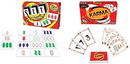 SET: The Family Game of Visual Perception & Karma Card Game Set