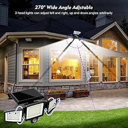 WWimy Solar Lights Outdoor, 210 LED 2500LM Motion