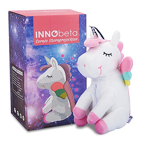 Unicorn Star Projector Night Light for Kids, Unicorn Stuffed Animal Plush Toy Gifts for Girls - InnoBeta Cornie The Unicorn - Thumbnail 7
