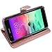 LG Stylo 3 Case, LG Stylo 3 Plus Case, LK Luxury PU Leather Wallet Flip Protective Case Cover with Card Slots and Stand for LG Stylo 3 / LG Stylo 3 Plus (Rose Gold)