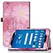 Famavala PU Leather Folio Stand Cover with Auto Wake / Sleep for AT&T Trek 2 HD 8-inch 4G LTE (2016 Release) Tablet (LoveFlower)