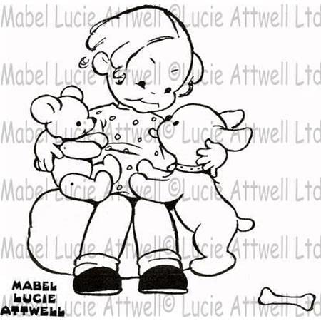 Mabel Lucie Attwell Hugs to Share Stamps