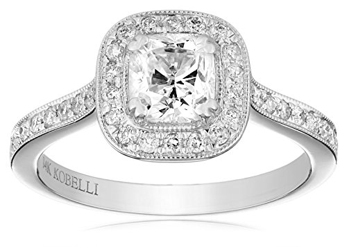 Kobelli 1 1/4 cttw Cushion-Cut Diamond 14k Gold Engagement Ring