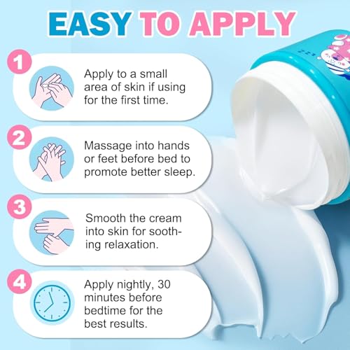 Magnesium Lotion For Kids & Babies, Bedtime Cream For Sleep, Leg Cramps, Lavender Calming Magnesium Oil Lotion For Bone & Muscle Relaxation, Apply to Feet