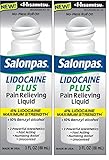 Salonpas LIDOCAINE PLUS 3 oz ROLL ON Pain Relieving Liquid! Maximum Strength 4% Lidocaine for Numbing Pain Relief! MESS FREE Application! (2 PACK)