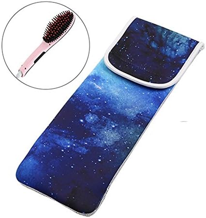 Luony Heat-resistant Travel Neoprene Storage Pouch Case Bag with Two Pocket for Flat Iron, Straightener, Curling Wand/Curling Iron