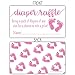 50 Pink Baby Feet Diaper Raffle Tickets - Girl Baby Shower Game