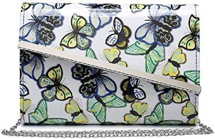 EAMUK Ladies Patent Butterfly Envelope Clutch Bag Summer Women's Evening Bag Handbag Purse MA35008