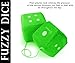 Zone Tech Hanging Green Dice For Car - Pair