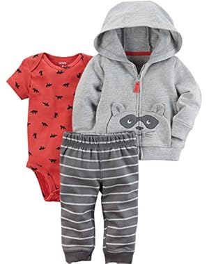 Baby Boys 3-pc. Raccoon Hoodie Layette Set