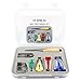 Wisehands 16 Pcs Bias Tape Maker Fold Bias Tape Set with 4 Different Sizes and 12 Tools for Sewing & Quilting Awl