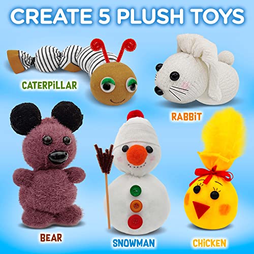 Arts and Crafts for Kids Ages 812, Create Your Own Plush Toys, Kit Includes All Supplies and