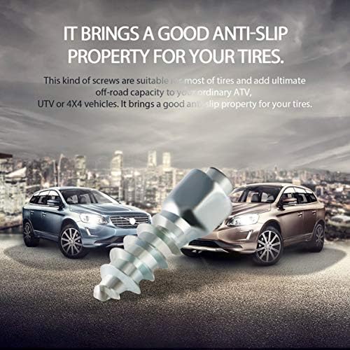 100 Pcs Metal Winter Stud Screw Auto Car SUV ATV Anti-Slip Screw Stud Wheel Tyre Snow Tire Spikes Trim Auto Accessories