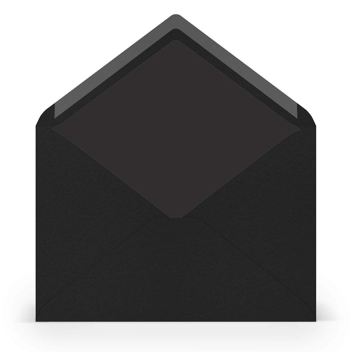 PAPERADO 25 envelopes DIN C5 black ribbed 100 g/m² envelope without window 15.7 x 22.5 cm envelopes with wet glue pointed flap