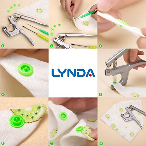 Lynda 360pcs T5 Plastic Snap Buttons for Sewing and Crafting No-Sew T5 Snaps with Organizer Storage Case for Bibs Diapers Crafts - Thumbnail 5