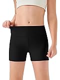 Haloumoning Girls Athletic Shorts Kids High Waisted