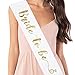 Bride to Be Sash (White and Gold) Bachelorette Party Favors | Classy Decorations for Engagement, Shower, Wedding Supplies | Decorative Women’s Belt | Memory Keepsake