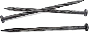 BAOLONG Spiral Landscape Edging Anchoring Spikes 8-inch 16 Count Nylon Nails for Paver Edging Stakes for Garden Rims (Fits Dimex EasyFlex,One Stop Outdoor)