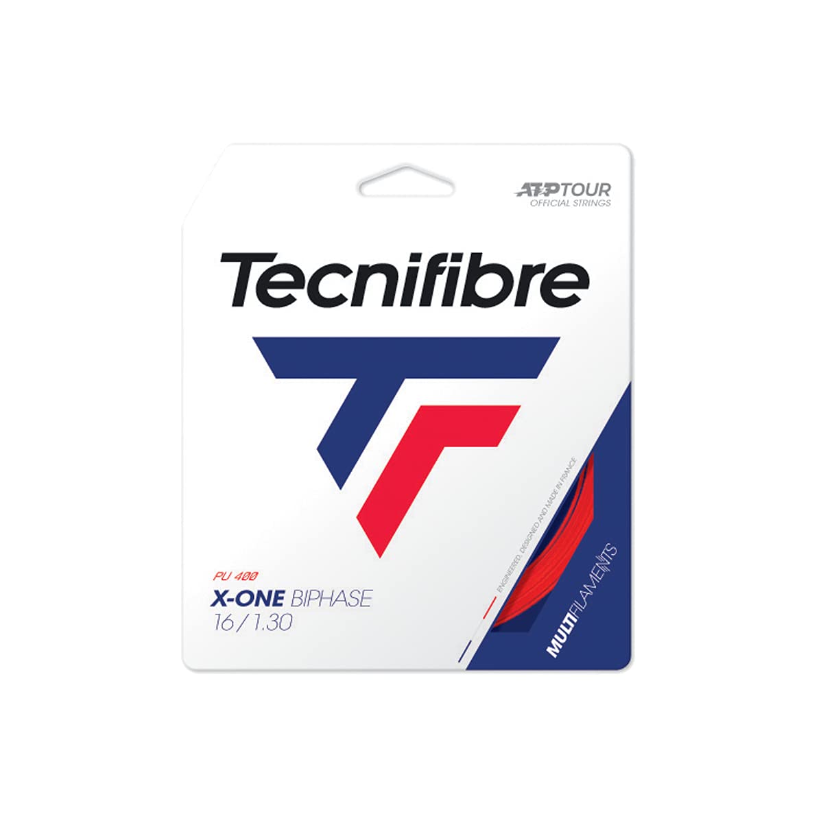 Tecnifibre X-One Biphase Tennis String 1.18mm Red - 12m Set
