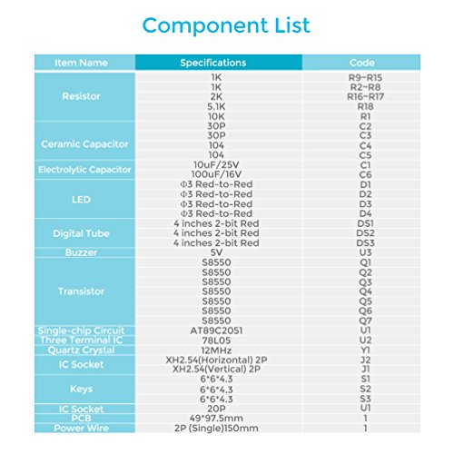 WHDTS C51 6 Bits DIY Digital Electronic Clock Kit AT89C2051 Chip Alarm Clock Kit Soldering Practice Learning Kits