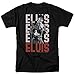 Elvis Presley King of Rock and Roll Music T Shirt & Stickers (X-Large) Black