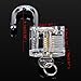 Ridgeyard Lovely Clear Padlock Professional Lock Cutaway Padlock with 2 Keys Crystal Gate Locks Practice Training Lock for Beginners Locksmith Christmas Gift