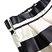 Face N Face Women's High Elastic Waist Flare Pleated A Line Midi Skirt XX-Large Black and White