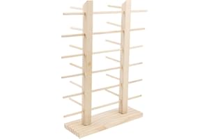 SM SunniMix Retail Showcase Natural Wood Sunglasses Eyeglasses Rack Display Stand Holder / 2/3 /4/5 /6/8 /10 Pairs Glasses, W
