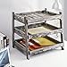 MyGift Multipurpose 3-Tier Country Rustic Wood Crate Design Tabletop Organizer Display Rack