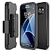 Galaxy S7 Holster Case, Trianium [Duranium Series] Heavy Duty Holster Belt Clip Kickstand case for Samsung Galaxy s7 [Black] Protective Rugged Cover with Built-in Screen Protector Holder Case
