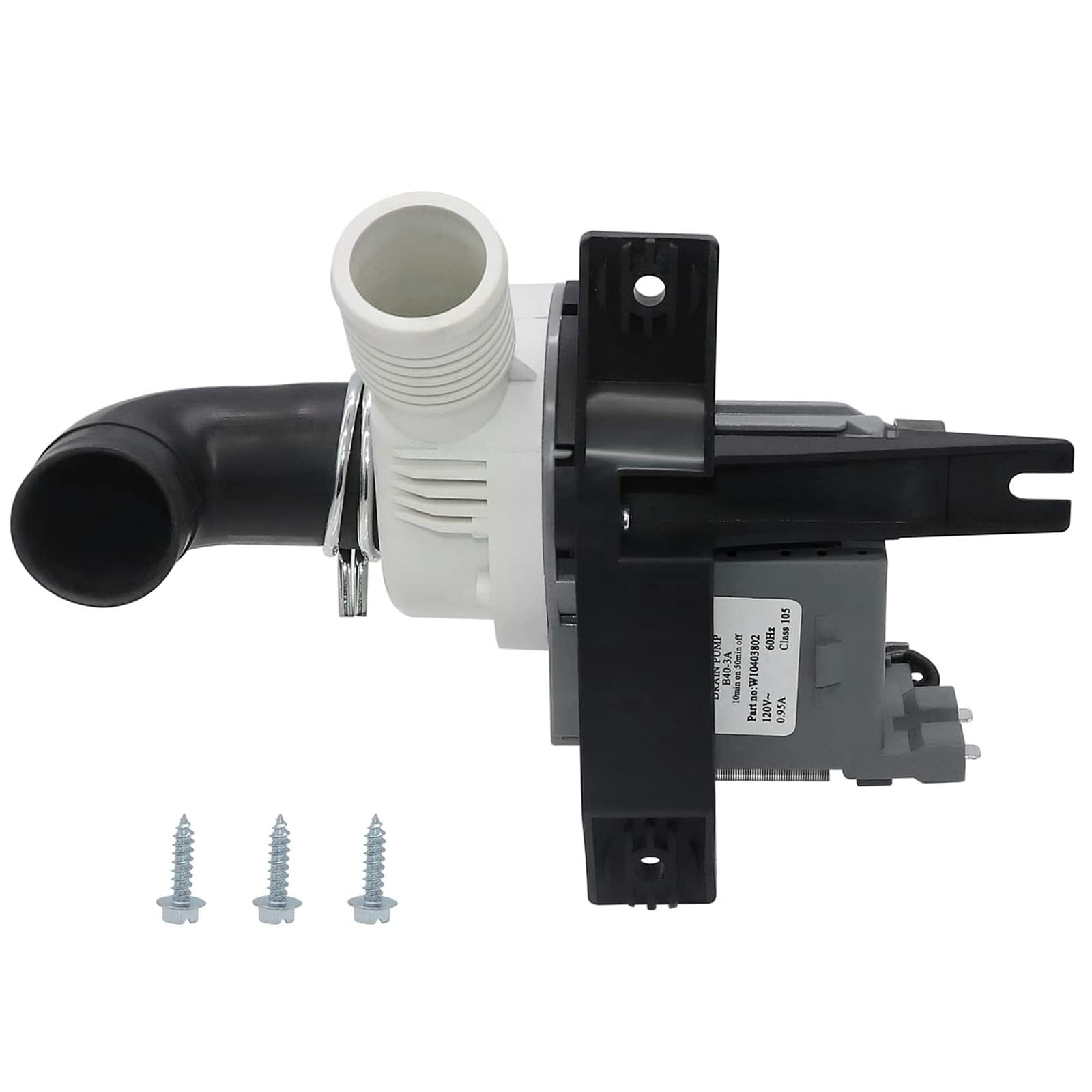 Photo 1 of Beaquicy W10409079 Washer Drain Pump Replacement for Whirl-pool May-tag Ken-more Washing Machine Replaces WPW10409079 AP6021043 PS11754363 EAP11754363 2118648