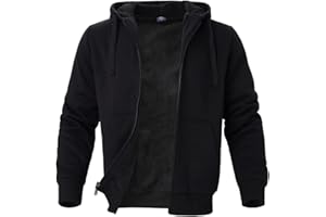 LeeHanTon Heavyweight Hoodies for Men Jackets Comfy Sherpa Lined Zip Up Hoodie Coats with Pockets Outerwear