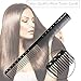 102 Black Carbon Fine Cutting Comb, 235℃ Heat Resitent 100% Anti static, Haircut Comb, Hairdressing Comb, Hairstyling Comb, Master Barber Comb with fine tooth-14 holes for Cutting and Hairstyling