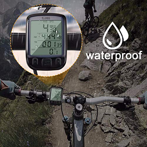 MTENG Luminous Code Table Waterproof Digital LCD Cycle Bicycle Bike Computer Odometer Speedometer Cycling
